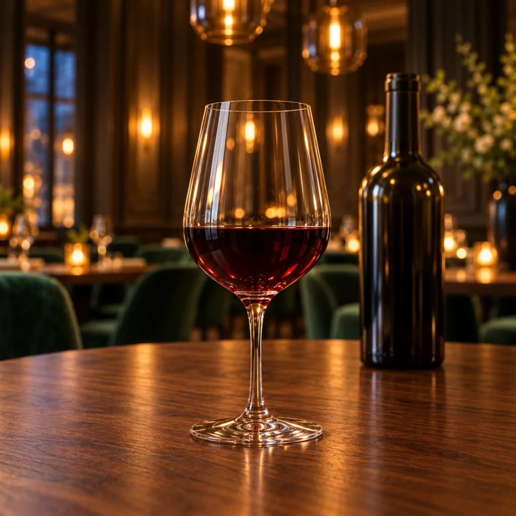 A glass of the house red wine