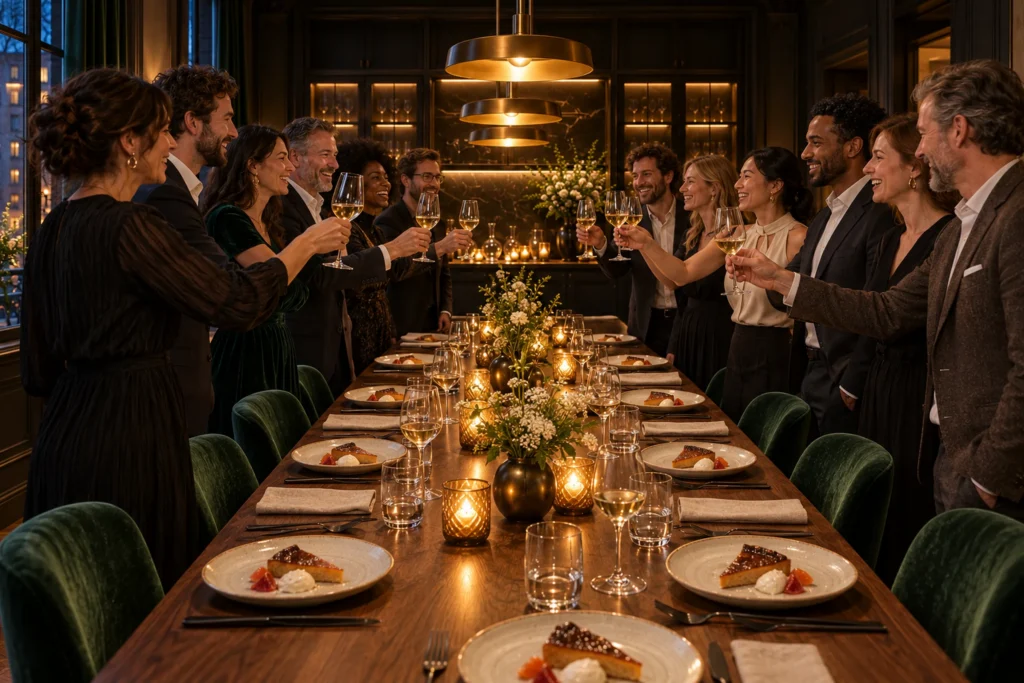 A private celebration in the dining room