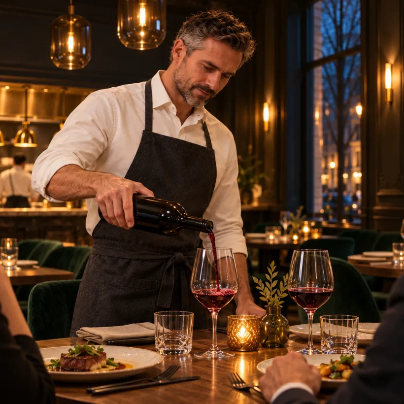 The sommelier at the table